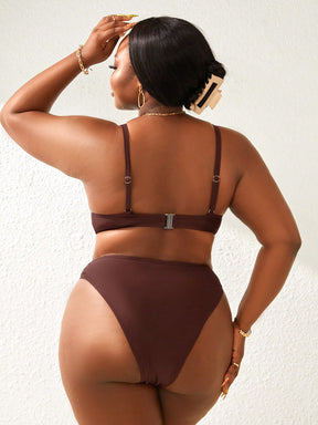 Biquíni Plus Size Levanta Seios Tanga com Bojo