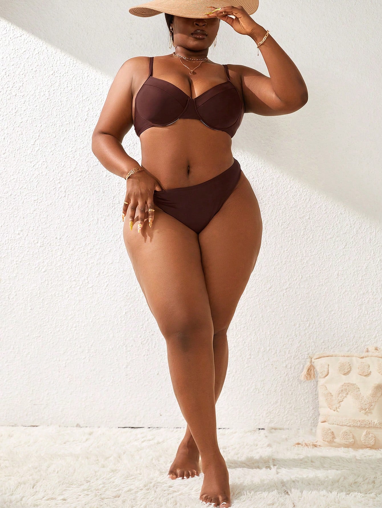 Biquíni Plus Size Levanta Seios Tanga com Bojo