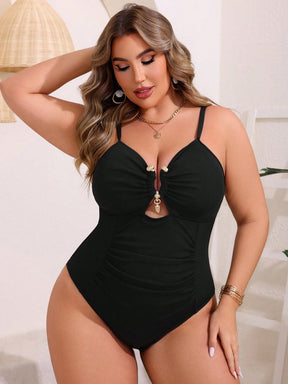 Maiô Disfarça Barriga Plus Size Feminino Decote V